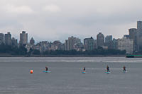 Paddle Boarding With West End Behind