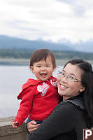 Nara And Helen At Comox Breakwater