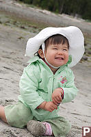 Nara Smiling On Beach