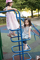 Haley And Nara Climbing