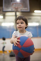 Claira On Guard With Basketball