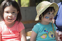 Nara And Claira With Their Face Paint