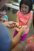 Nara Touching Garter Snake