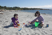 Playing In The Sand At Willows Beach