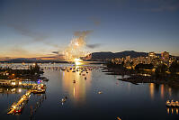 Wide Angle Orange Fireworks