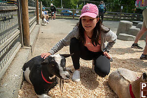 Claira With Mother Goat