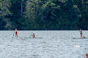 Paddleboarding On Elk Lake