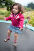 Nara In Flight On The Trampoline