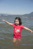 Nara Standing In The Ocean