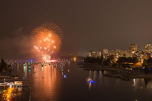 Orange Fireworks And The City