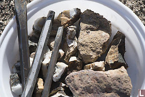 Small Pieces Of Agate With Chisels