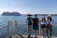 Cousins With Cruise Ship