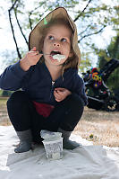 Noelle Eating Yogurt