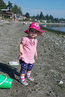 Claira Digging In The Sand