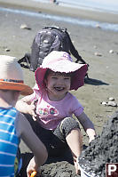 Claira Eating Sand