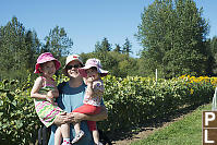 Me And My Daughters By The Sunflowers