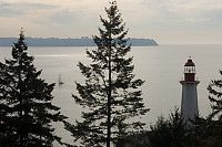 Sailboat Passing Lighthouse