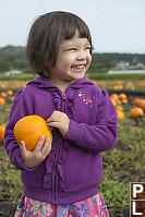 Claira With Her Pumpkin