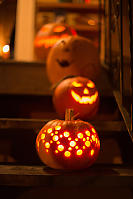 Pumpkins On The Stairs