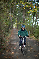 Dad On Folding Bike