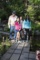 Grand Family On Bridge