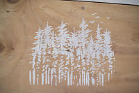 Two Layer Forest Stencil