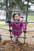 Nara Playing On Rope Net