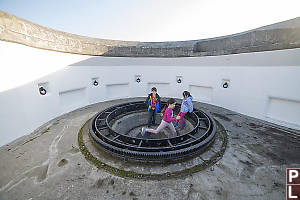 Kids Playing In Gun Mount