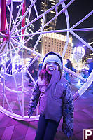 Claira With Giant Wheel