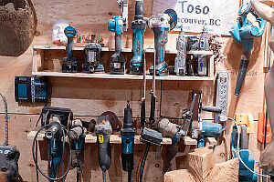 Power Carving Tools In Custom Rack