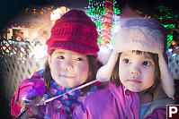 Nara And Claira With Lights