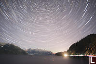 Star Trails Facing North At Porteau Cove