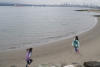 Sandy Beach With Vancouver Behind