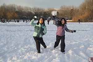 Kids Throwing Snowballs At Me