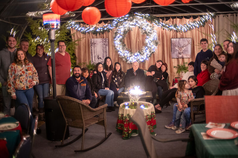 Christmas Party Family Portrait