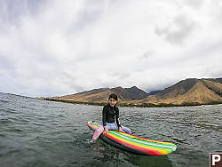 Claira Sitting On Board