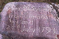 Alex MacKenzie From Canada by Land 22d July 1793