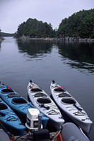 Kayaks in the Spider Anchorage