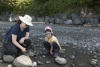 Claira And Helen Digging Fossils