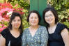 Jenny Theresa And Helen In Front Of Flower Window