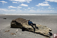 David Lying On Rock