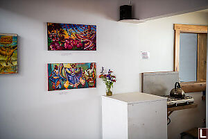 Art Exhibit With Gas Stove