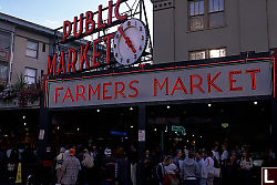 Farmers Market Sign at Pike Place