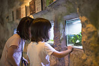 Nara And Claira With Small Fish Tank