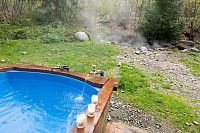 Blue Tub With Hot Spring