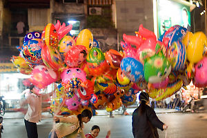Street Vendors Selling Balloons