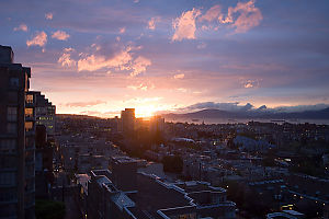 Sun Behind Mountains